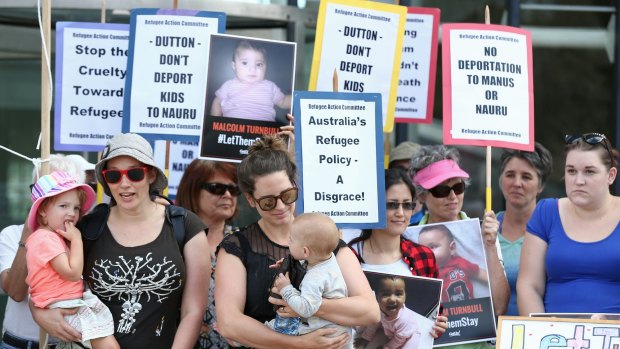 The public is being confronted with images of babies born in Australia who may be sent back to Nauru now the High Court's ruling has been handed down.
