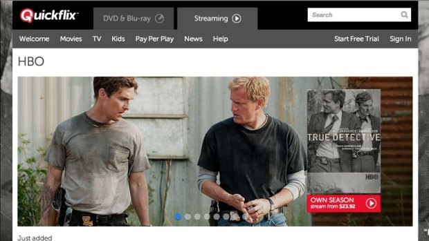 Holding its own: Quickflix has a strong HBO catalogue.