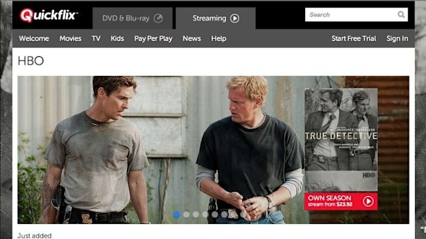 Holding its own: Quickflix has a strong HBO catalogue.