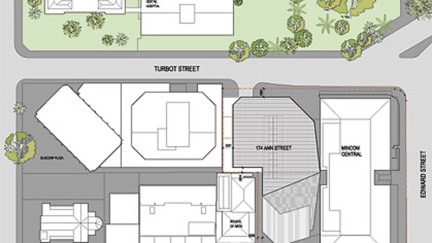 A plan for the Ann Street development. <B><A href= http://images.brisbanetimes.com.au/file/2010/07/07/1679176/081125_DA-A-06_contextplan_rev_B_%40a3.pdf?rand=1278462826931 >  VIEW IT IN FULL. </a></b>