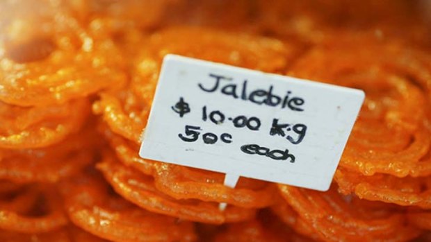 Hot and spicy ... golden-fried sweet jalebi.