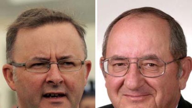 Change of mind ... Alex Somlyay (right) and Anthony Albanese.