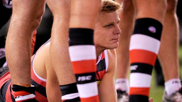 Improved: Nick Riewoldt (pictured) and Adam Cooney have both undergone knee treatment.