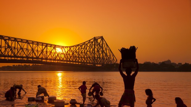 Sunset over the Hooghly River.