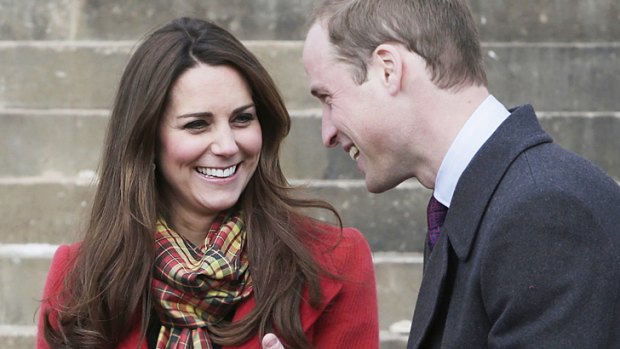 Happy couple: the Duchess and Duke of Cambridge in April.