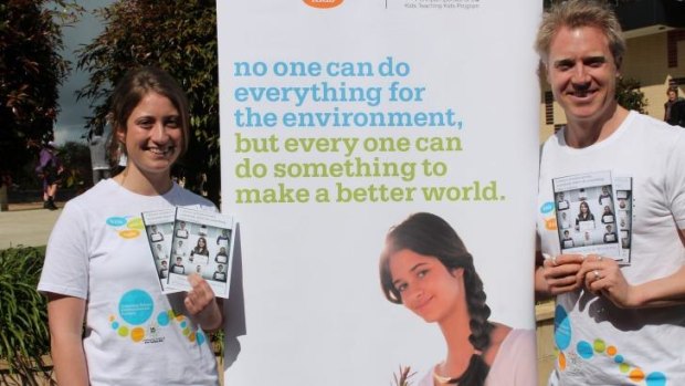 Action stations: Mirboo North Secondary College student and school captain, Dana Flahavin, with environmental activist Arron Wood at Change YOUR World Day held on September 12. 