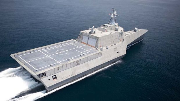 Littoral combat ship the USS Independence was the first of a possible 10 ships that Austal was asked to build for the US navy.