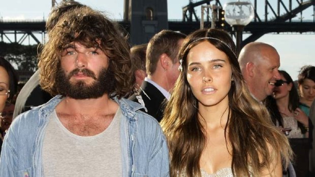 "We are very much together" ... Isabel Lucas and musician Angus Stone.