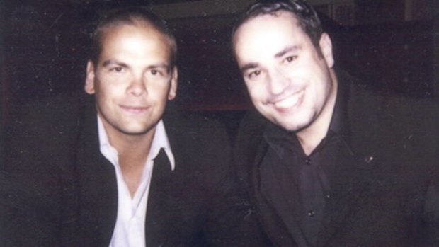 "In business together" ... Lachlan Murdoch and Dimitri De Angelis.