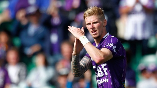 IN TROUBLE: Perth Glory star Andy Keogh and teammate Josh Risdon were arrested in Adelaide.