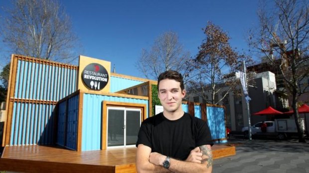 Dom Aboud at his makeshift restaurant in Parramatta for <i>Restaurant Revolution</i>.