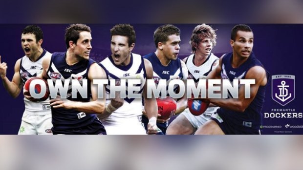 The Fremantle Dockers Facebook page in 2014 had Matthew Pavlich at centre stage 