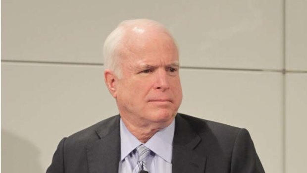 John McCain ... an early arrival.