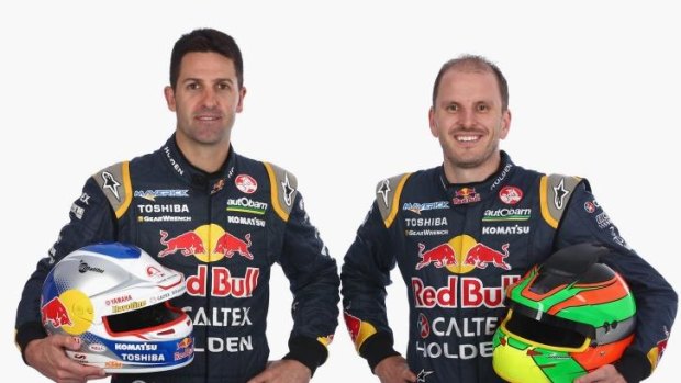 Jamie Whincup (left) and Paul Dumbrell are raring to go in this year’s Sandown 500.  