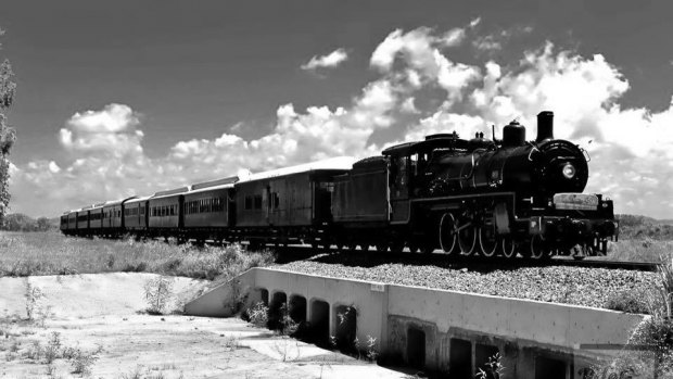 Vintage steam engine 'Bety', seen here near Mackay in January, will make a run on the Ipswich line.