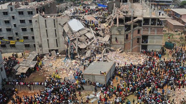 Killers: 175 workers died when a building on Dhaka's outskirts collapsed in April last year.