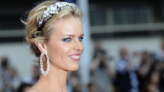 Model start... Supermodel Eva Herzigova helped launch the Costa Concordia back in 2006.