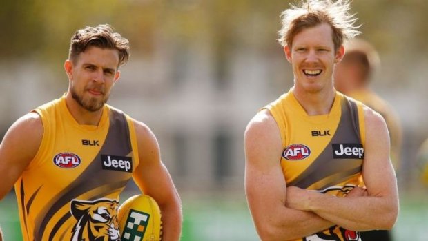 Two members of the 'key five': Brett Deledio and Jack Riewoldt