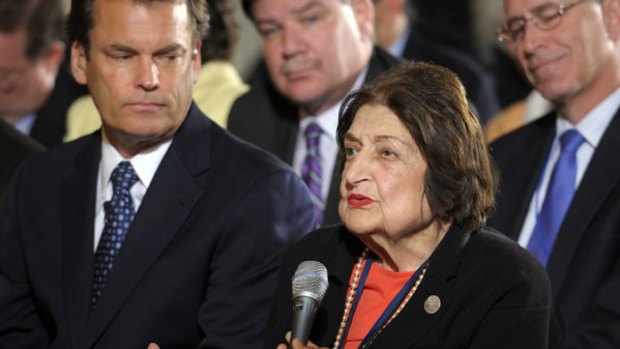 Veteran White House journalist Helen Thomas - who has abruptly retired as a columnist for Hearst News Service following remarks she made about Israel  - asks a question of President Barack Obama during a news conference in May.
