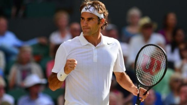 Roger Federer: too good for Milos Raonic.