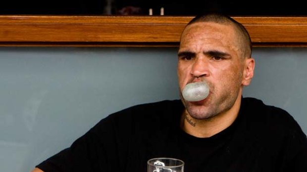 Recovery time ... Anthony Mundine yesterday, the day after losing to fellow Sydney fighter Garth Wood.
