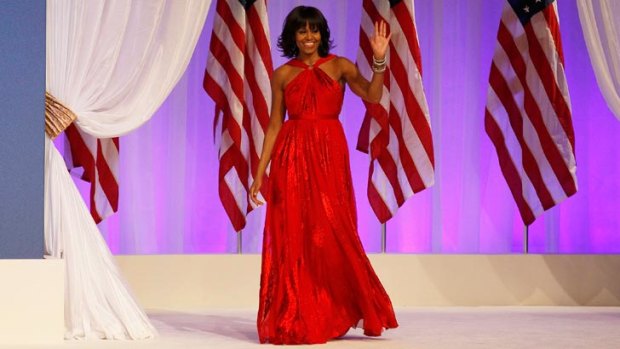 Michelle Obama wears Jason Wu to the 2013 inaugural ball - repeating her support for the young designer after chosing to wear his design in 2009.