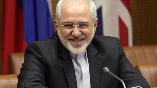 Iranian Foreign Minister Mohammad Javad Zarif waits to begin talks in Vienna.