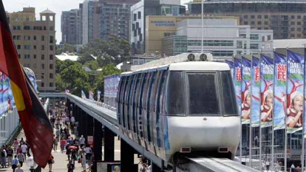 Off the tracks ... redevelopment plans for Sydney's new convention centre precinct could tear down the monorail.