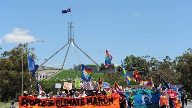 Canberra was one of more than 600 cities around the world to take part in the largest international weekend of climate action ahead of the Paris talks.