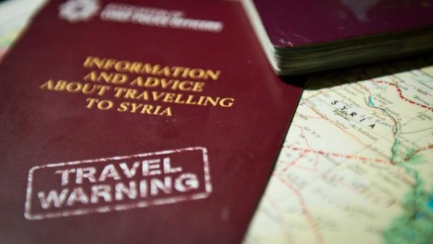 A leaflet warning of the risks of travelling to Syria.