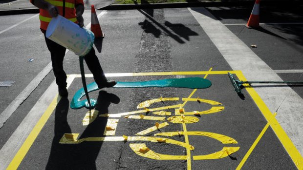 Bike lanes across Melbourne are being redesigned to protect cyclists from 'dooring'.