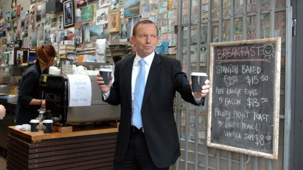 Beans counter: Prime Minister Tony Abbott says the Coalition MYEFO will be ''Labor's only truthful budget statement''.