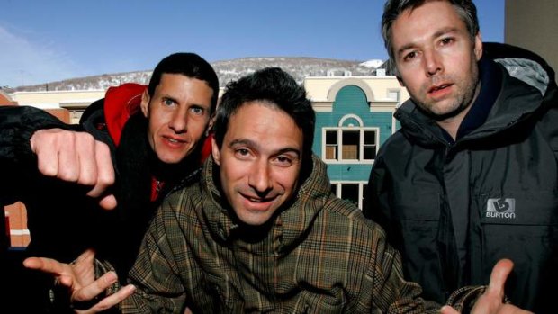 Fighting over a <i>Girl</i>'s toy ad ... The Beastie Boys,  Mike Diamond (L), Adam Horowitz and Adam Yauch (R).
