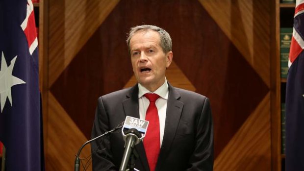 Bill Shorten announces he is standing for the leadership of the federal ALP in Melbourne.