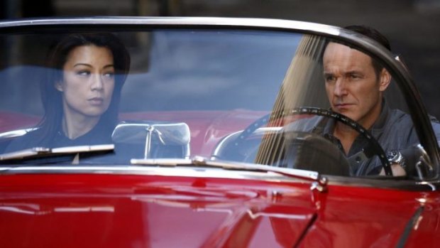 Zippy dialogue: Ming-Na Wen as Agent Melinda May and Clark Gregg as Agent Coulsen in Marvel's Agents of S.H.I.E.L.D.
