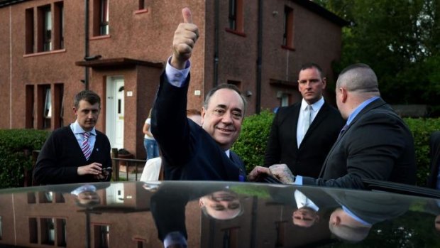 Scotland's First Minister Alex Salmond said he would not pursue a second referendum if the yes campaign loses.
