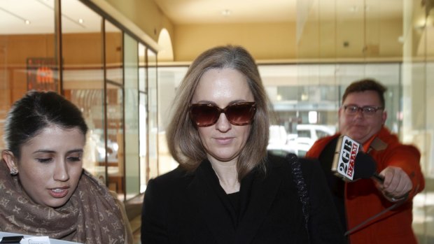 Sydney socialite and drug dealer Lisa Stockbridge enters the Downing Centre for her sentencing hearing last month.