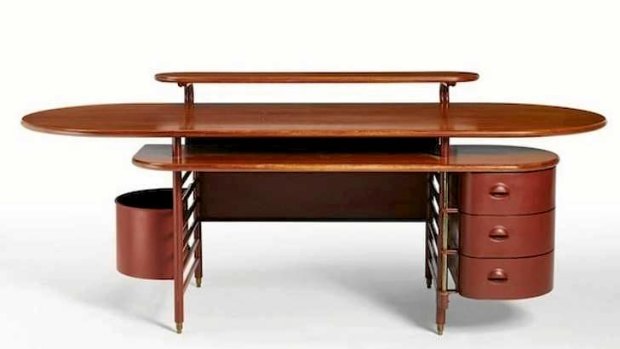 Frank Lloyd Wright's ''Johnson'' desk.