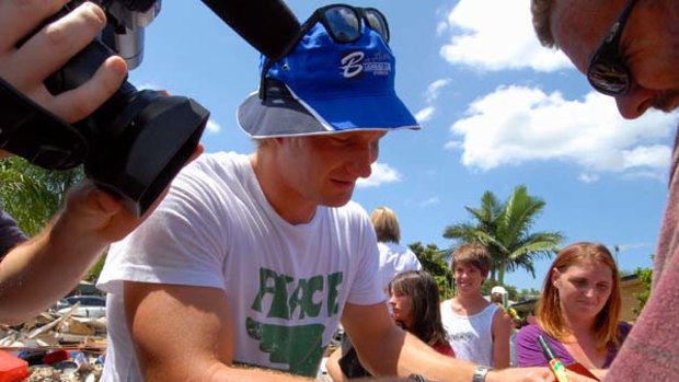 Happy to help ... Shane Watson in Ipswich.