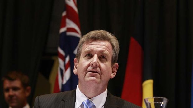 Staying on target ... NSW Premier Barry O'Farrell.