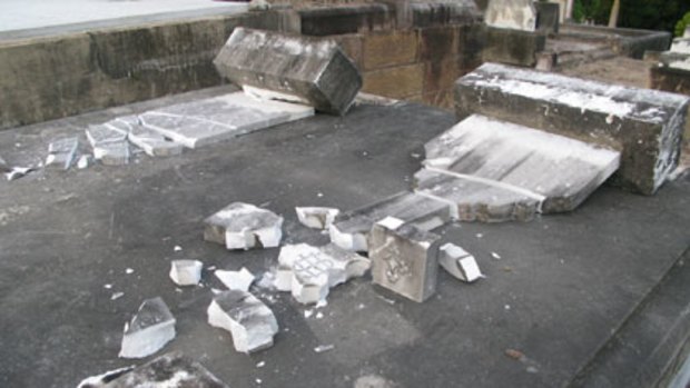 Graves have been vandalised at Toowong cemetery.