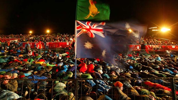 Overflow: Thousands are expected to ignore the ballot and turn up to next year's Anzac Day centenary dawn service.