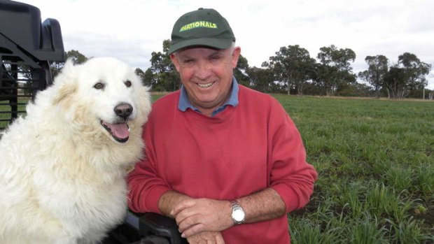 Senator John Williams at his property in New South Wales.