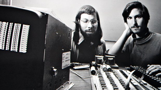 A snap of Wozniak and Jobs in the early days.