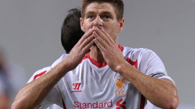 Up for it: Steven Gerrard.