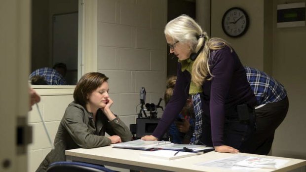 Jane Campion and Elisabeth Moss in <i>From the Bottom of the Lake</i>.
