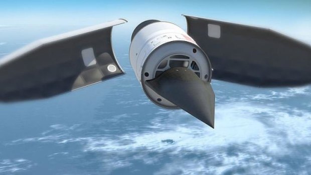 An artist's rendering of a hypersonic glide vehicle.