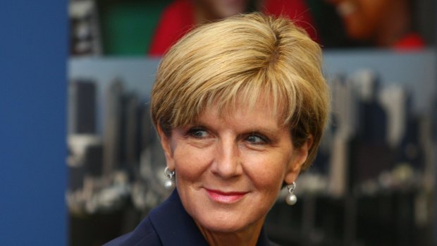 Supporting the PM: Julie Bishop.