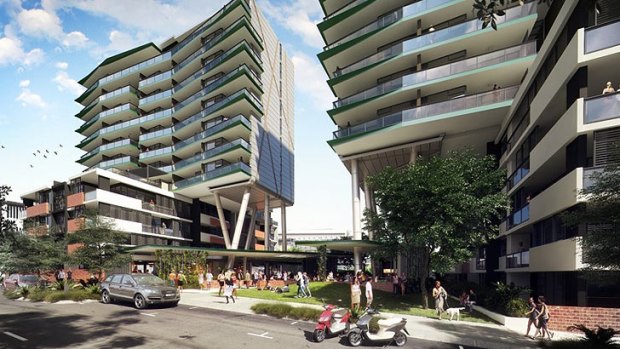 Two 12-storey buildings, known as Arena apartments, are set to be built at West End.