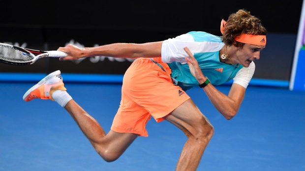 Germany's Alexander Zverev pushed to the limit.